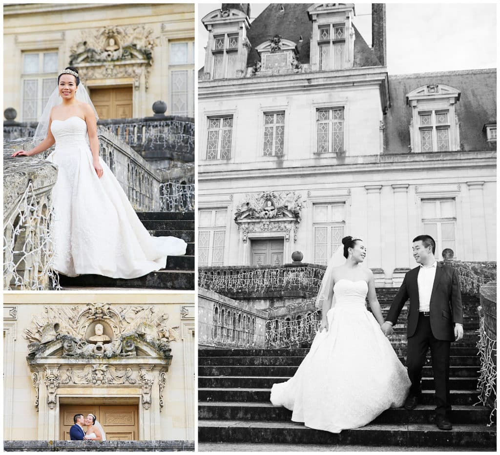 A pre-wedding photo session at Chateau de Fontainebleau Paris, France