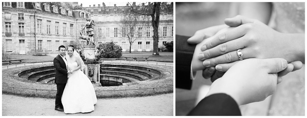 A pre-wedding photo session at Chateau de Fontainebleau Paris, France