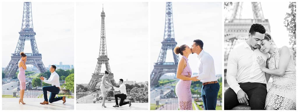 Surprise proposal in Paris, France