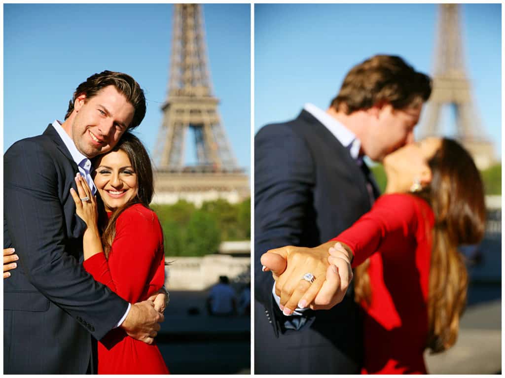 Une demande en mariage féérique devant la Tour Eiffel à Paris