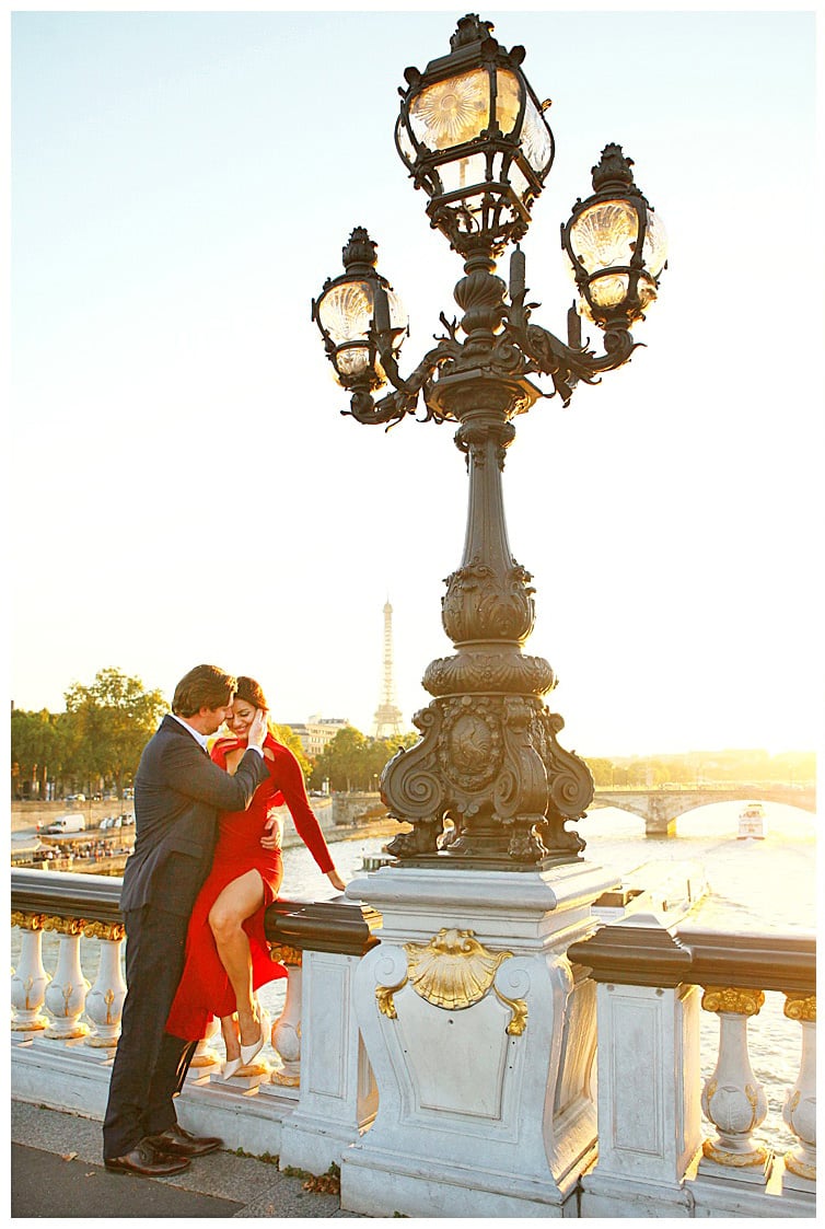 Marie Calfopoulos Photographer couple engagement surprise proposal Paris Eiffel Tower France