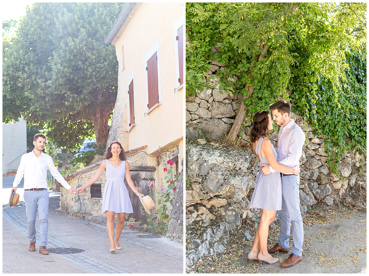 Marie Calfopoulos Photographe couple engagement seance photo Provence Luberon Sault lavander