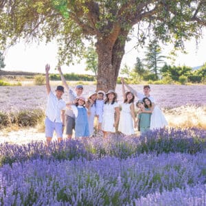 Lavender fields of Provence family photo session