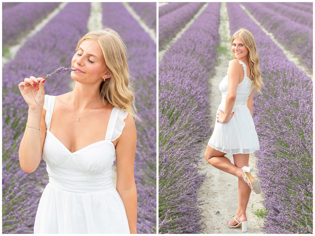A sweet senior photo session in the lavender fields of Provence, France