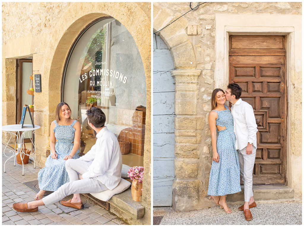 Séance photo de fiançailles à Lourmarin, Luberon, Provence