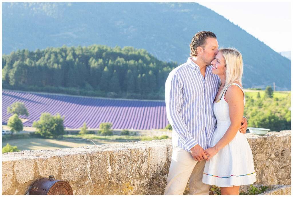 An anniversary photo session in the lavender fields of Sault and the village of Aurel in Provence, France