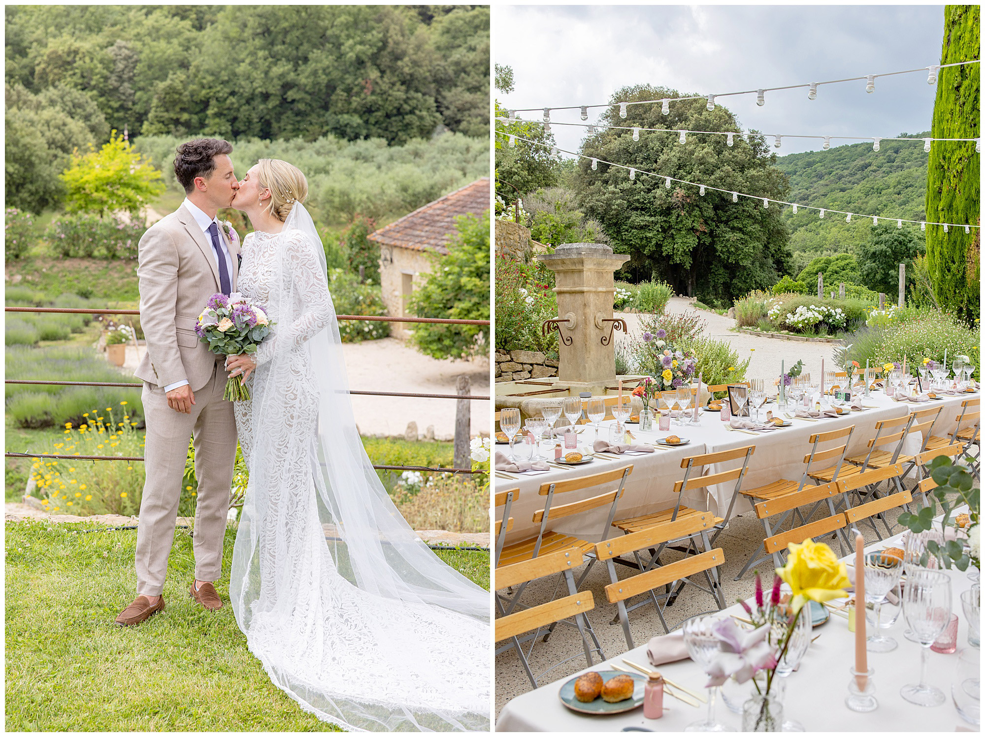 Destination wedding at Domaine de Valbonne in Provence, France